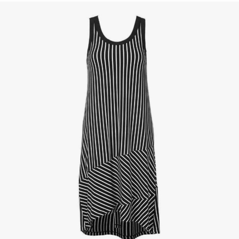 NWT CAbi ATC Wink Black And White Striped Dress Spring 2021 Style #5946 …